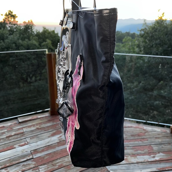 Prada: Runway Beaded Tessuto Models on Runway Limited Edition Nylon Tote Bag - Picture 11 of 17